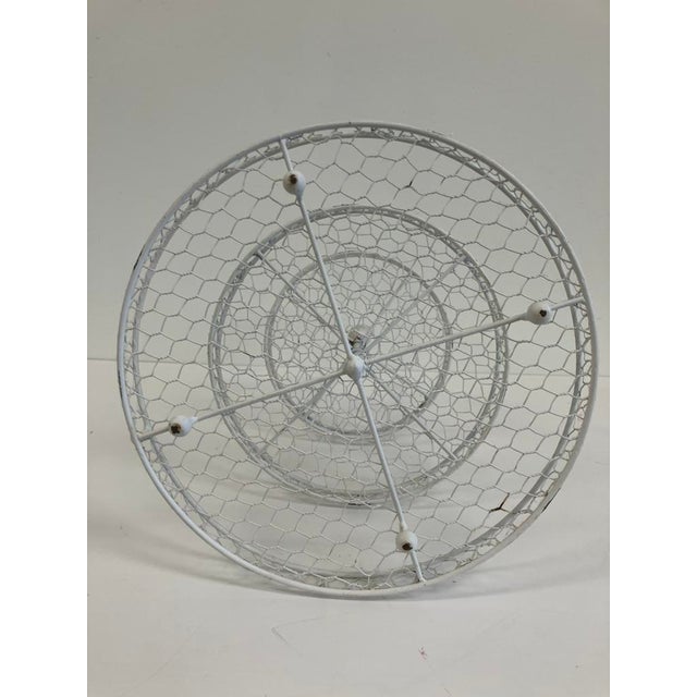 Vintage White 3-Tier Wire Basket Stand – Farmhouse Display Organizer For Sale In Orlando - Image 6 of 6
