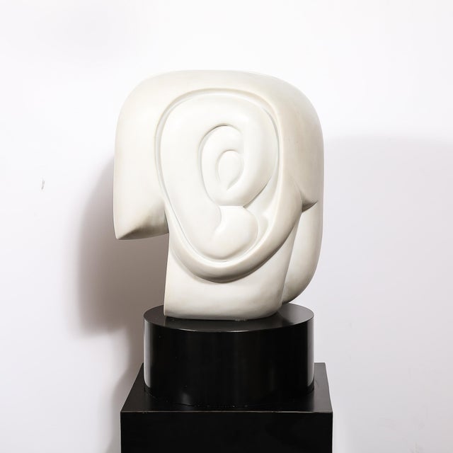 Mid-Century Modern Mid-Century White Marble Amorphic Sculpture Entitled 'In the Beginning' by Katz For Sale - Image 3 of 11