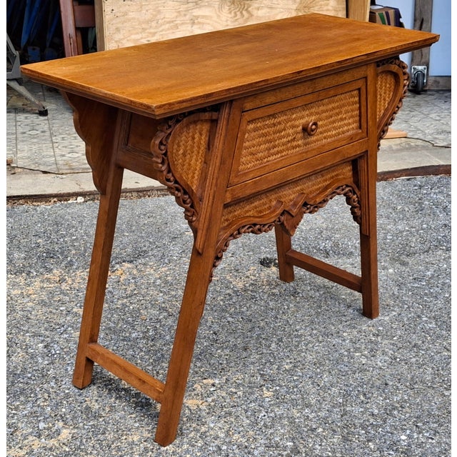 Mid 20th Century Southeast Asian Carved Fruitwood Console/ Altar Table For Sale - Image 5 of 9