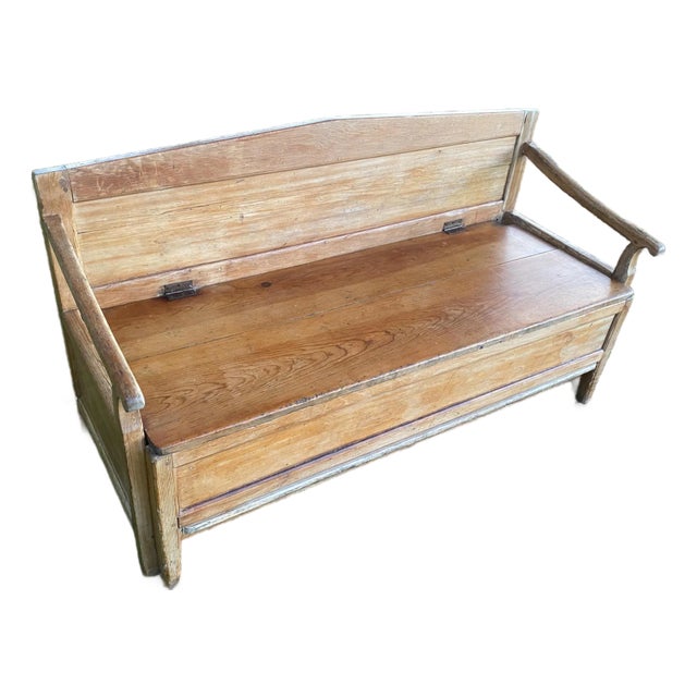 Antique Mennonite Bench, Pine For Sale