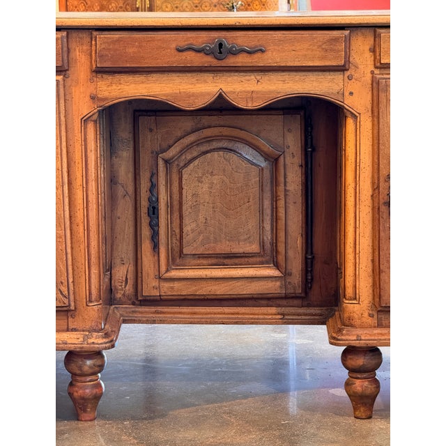 18th Century French Walnut Kneehole Desk For Sale - Image 6 of 14
