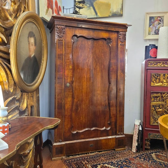 Biedermeier style wardrobe / cabinet, ash wood, around 1840 - Germany Magnificent wardrobe or cabinet with elegant lines,...