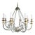 Vincente Eight Light Wood & Iron Painted Chandelier by Miamar Home For Sale