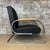 Tubax Armchair in Black Faux Leather For Sale - Image 4 of 17