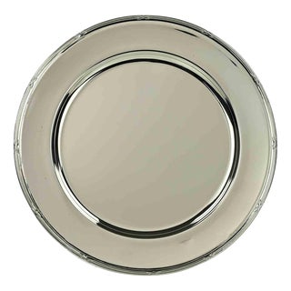 Vintage Silver Plated Serving Plate, Italy, 1970s For Sale