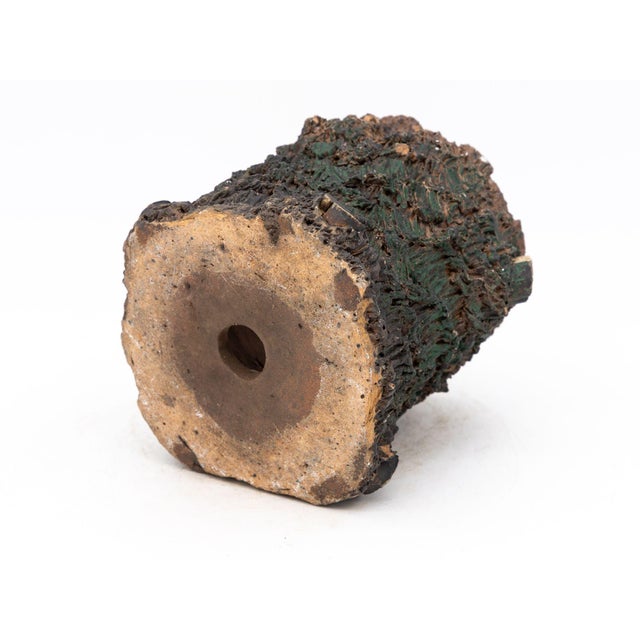 Ceramic Terracotta English Faux Bois Planter, Early 20th Century For Sale - Image 7 of 7