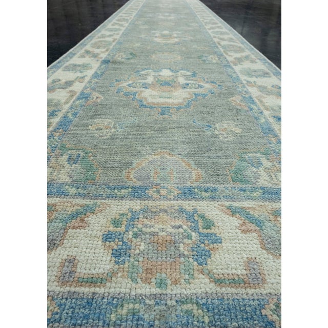 Textile Turkish Oushak Runner Rug 2'9" x 14' #17794 For Sale - Image 7 of 8