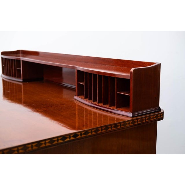 Brown Art Nouveau Desk with Attachment For Sale - Image 8 of 17