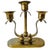 Metal Art Deco Brass 3-Point Candlestick, 1920s For Sale - Image 7 of 7