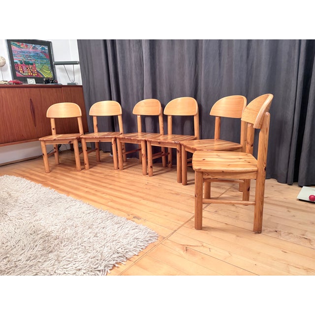 A set of six chairs designed by Rainer Daumiller for Hirtshals Savvaerk from the 1970s. In original and very good...