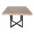 Oak Top in Ruffino on Cross Design Ebony Patina Steel Base For Sale