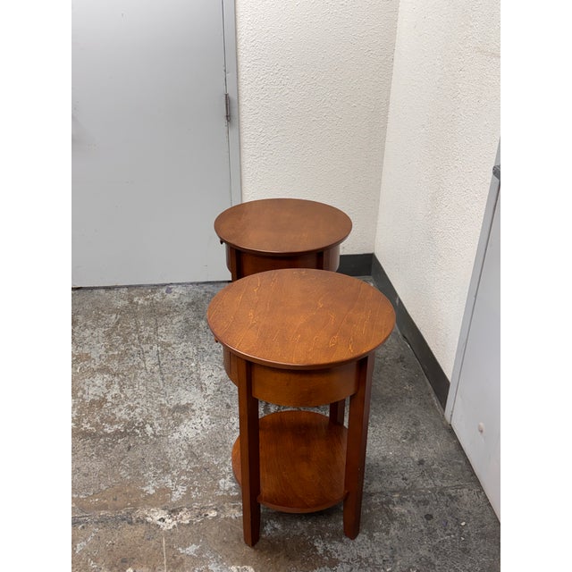 Wood Pottery Barn Julia Side Tables, Pair For Sale - Image 7 of 12