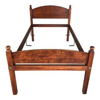 Eldred Wheeler Tiger Maple Twin Bedframe For Sale