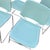 Aqua Mid-Century Chrome Stacking Chairs- Set of Seven For Sale - Image 16 of 17