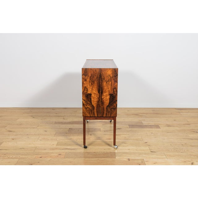 1960s Mid-Century Rosewood Bar with Roller Doors, Denmark, 1960s For Sale - Image 5 of 16