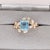 Metal Santa Maria Aquamarine Ring in Solid 14K Yellow Gold with Natural Diamonds For Sale - Image 7 of 7