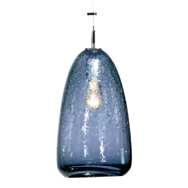 Summit Pendant Light from the Boa Lantern Collection in Steel Blue For Sale