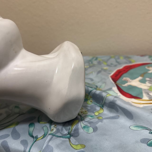 Ceramic Contemporary White Glossy Ceramic Female Bust Planter Vase For Sale - Image 7 of 7