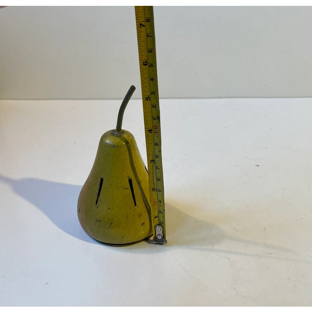 Bauhaus Pear Potpourri Jar in Lacquered Steel, 1920s For Sale - Image 4 of 7