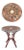 Pietra Dura Inlaid Marble Top Metal Base Round End Table For Sale