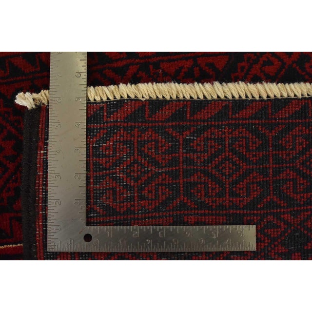 Baloch Rug 3’3” X 5’10” Blue Wool Vintage Tribal Hand-Knotted Oriental Carpet For Sale - Image 12 of 12