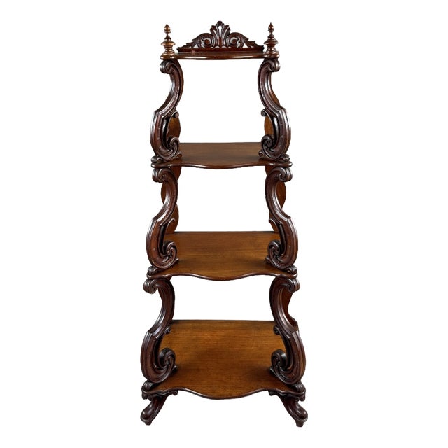 19th Century Carved Oak Shelf For Sale