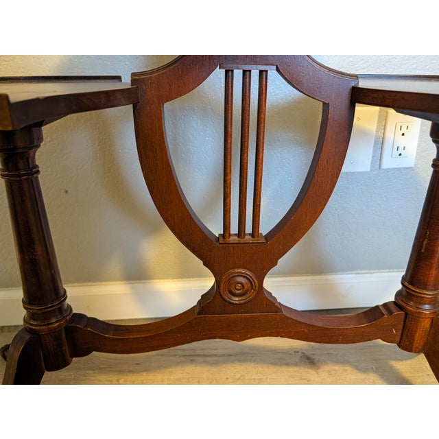 Early 20th Century Vintage Mersman Mahogany 3 Tied Table Beautiful For Sale - Image 5 of 13