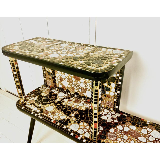 Mid-Century German Plant Stand with Mosaic Stones, 1970s For Sale - Image 16 of 18