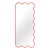 Hvyli Q11 - Full Length Asymmetrical Wavy Red Mirror With Sculptural Frame For Sale