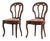 Isabelline Style Side Chairs in Dark Brown Mahogany with Upholstered Seats, 1970s, Set of 2 For Sale