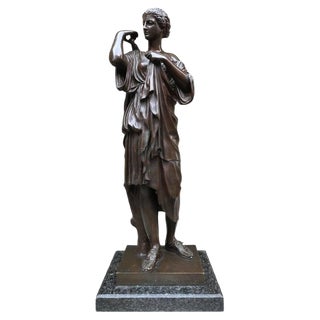 19th Century Bronze of a Roman Goddess For Sale
