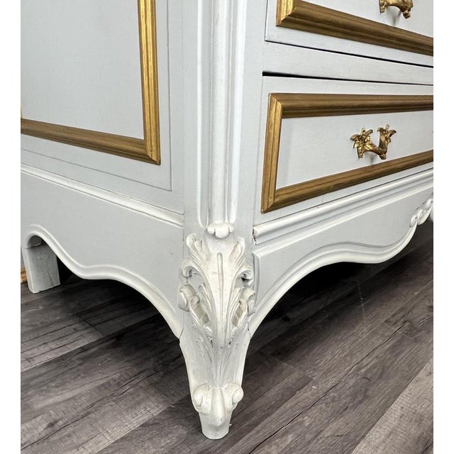 Vintage French Carved Chest of 3 Drawers For Sale - Image 10 of 17