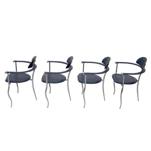 Italian Marilyn Stiletto Dining Chairs from Arrben, 1970s, Set of 4 For Sale - Image 8 of 13