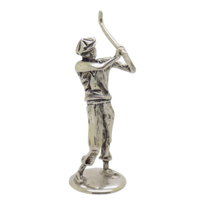 Vintage Italian Handmade Genuine Silver Golf Player Rare Figurine Sculpture