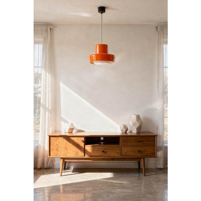 Mid-Century Glass Chandelier by Š. Tabery for Opp Jihlava, Czech, 1960s For Sale - Image 9 of 12