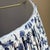 Antique White Vintage Blue and White Jacobean Style Floral Pleated Lampshade For Sale - Image 8 of 17