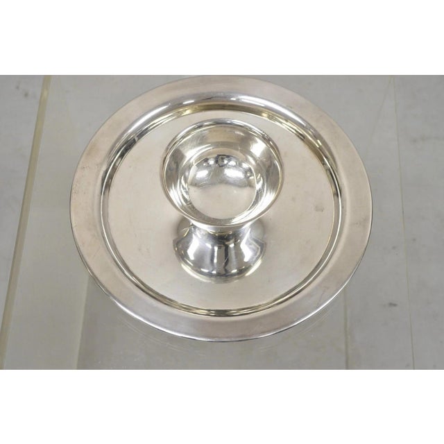 Adam Rogers Vintage Wma Rogers Regency Silver Plate Shrimp Cocktail Serving Dish Platter For Sale - Image 4 of 9