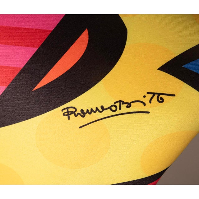 Abstract Romero Britto Rare Pop Art Accent Armchair For Sale - Image 3 of 8