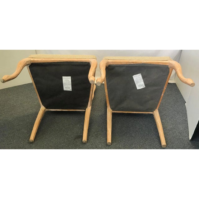 Vintage Italian Wheat Sheath Chairs in the Style of Serge Roche- a Pair For Sale - Image 9 of 12