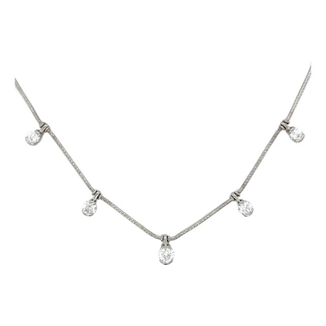 Jose Hess, Diamond Station Necklace For Sale