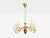 Swedish Modern, Chandelier, Brass, Mahogany, Glass, Sweden, 1940s For Sale In New York - Image 6 of 11