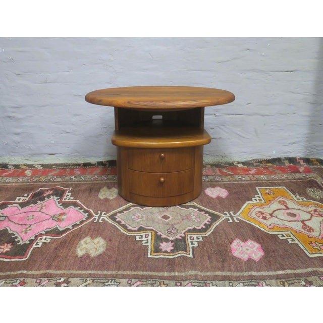 Mid-Century Modern Teak Oval Coffee Table with Swivel Top from Silkeborg, Denmark, 1960s For Sale - Image 3 of 11
