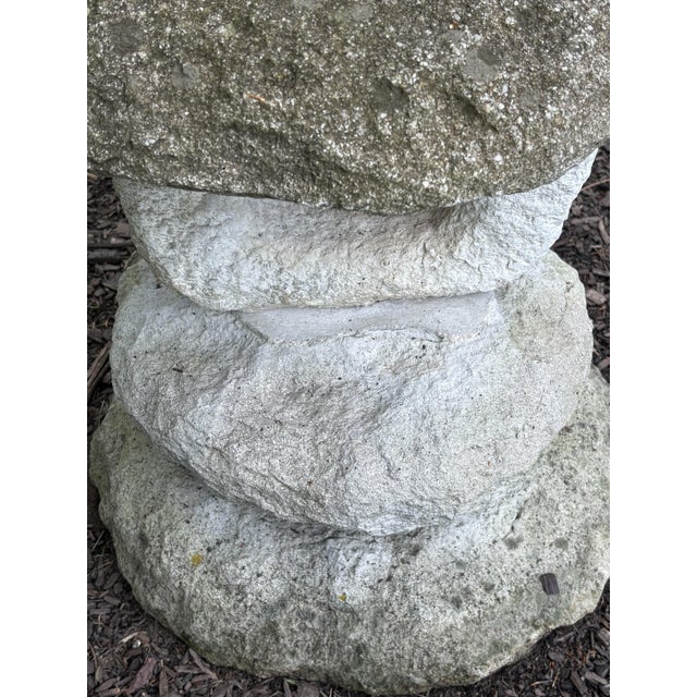Mid 20th Century Mid 20th Century Mountain Spirit Wabi Sabi Concrete Garden Sculpture For Sale - Image 5 of 9