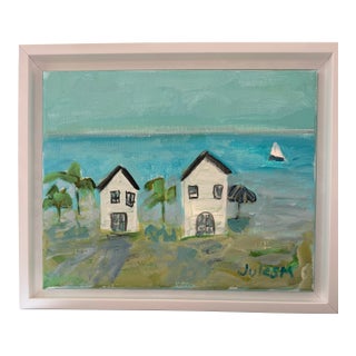 Cottages by the Sea- Original Artwork by Julie Magardino For Sale