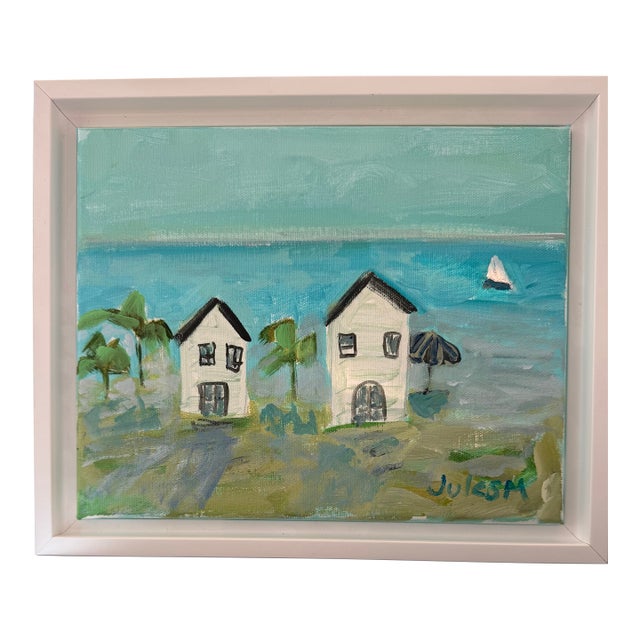 Cottages by the Sea- Original Artwork by Julie Magardino For Sale