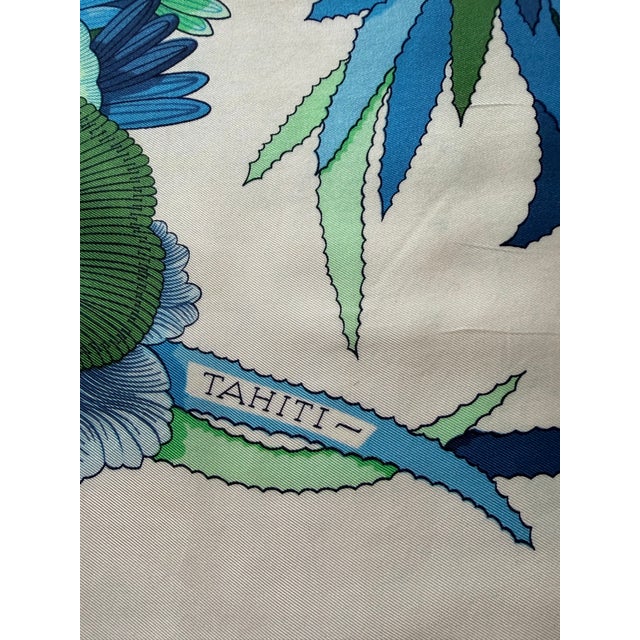 15th Century & Earlier Hermès Tahiti 1971 Silk Scarf Designed by Latham Caty For Sale - Image 5 of 9