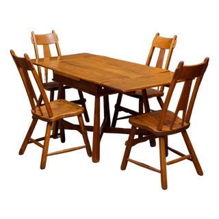 Antique Sikes "Colonist Craft" Solid Hardwood Dining Set c.1930 For Sale