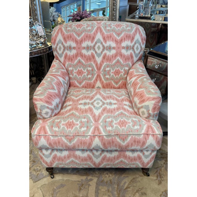 Wood Kravet English Arm Lounge Chairs, a Pair For Sale - Image 7 of 17