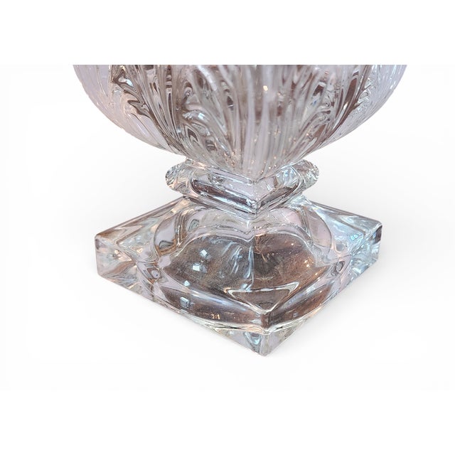 2010s Vintage Godinger Glass Co Shannon Deco Crystal Glass Trophy Vase, Ireland 21st Century For Sale - Image 5 of 10