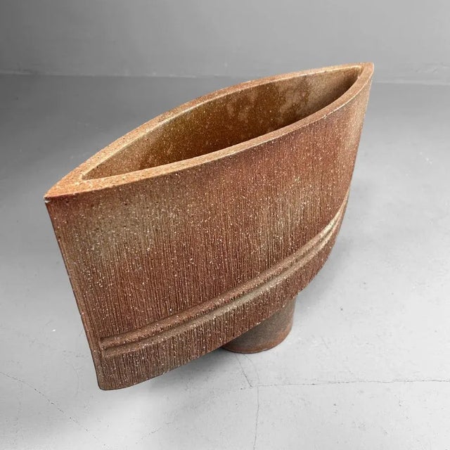 Japanese Modernist Ceramic Ikebana Vase, 1960s For Sale - Image 13 of 18